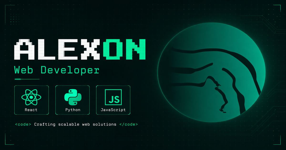 Alexon | Front-End Developer — React, JavaScript & Web Experiences